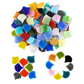 Mogokoyo 100 Stück Muschel Mosaiksteine zum Basteln Bunte Glasmosaik Mosaik Bastelset für DIY Handwerk Deko (Muschel)