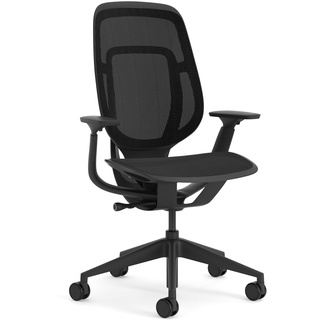 Karman Steelcase Ergonomischer Bürostuhl, höhenverstellbarer Stuhl mit Schwarz Bezug
