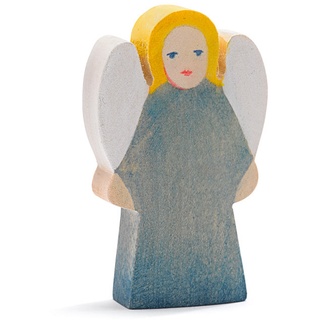 OSTHEIMER 5530282 Engel blau aus Holz Höhe 5cm Jahresfeste Weihnachtsengel