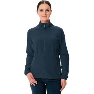 Fleecepullover VAUDE "WOMEN'S ROSEMOOR FLEECE JACKET II" Gr. 38, blau (dark sea) Damen Sweatshirts