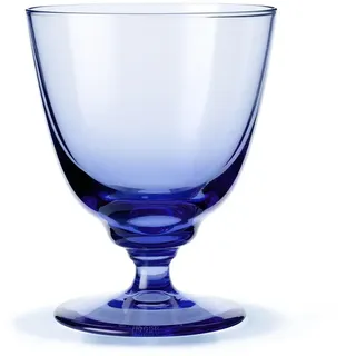 Holmegaard - Flow Trinkglas mit Fuß 35 cl, dunkelblau