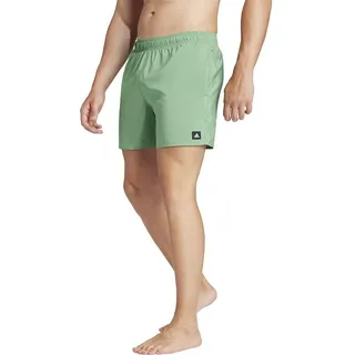Adidas Herren Solid CLX Length Swim Shorts Badehose, preloved Green/White, XL