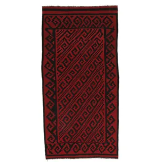 Afghan Vintage Kelim Teppich 190x388