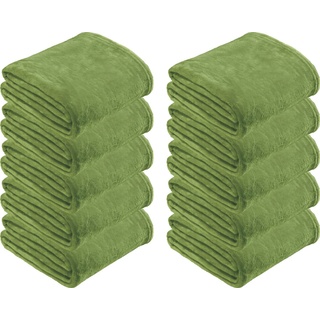 Wohndecke Fleece Wohndecke 10er-Pack "Amarillo", REDBEST, Fleece Uni grün 130 cm x 180 cm