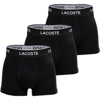 Lacoste Boxershorts unifarben Schwarz / Weiß S 3er Pack
