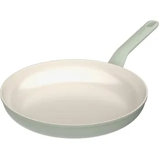 BergHOFF Leo Bratpfanne, 30 cm, rund, 100% recyceltes Aluminium, keramische Antihaftbeschichtung, induktionsgeeignet, Cool-Touch-Anti-Rutsch-Griff - Grün