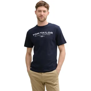 Tom Tailor Herren T-Shirt with print Blau XL