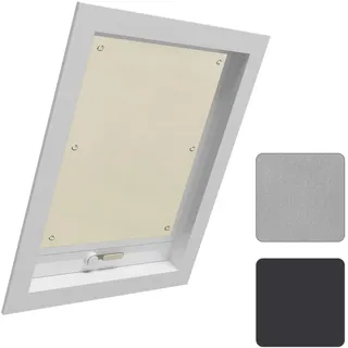 Woltu Thermorollo Dachfenster 93 x 93 cm Velux beige