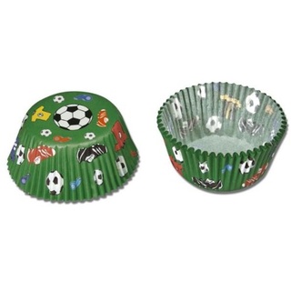 Staedter Haus Mini Fußball Papier Backblech, grün, 50 Stück