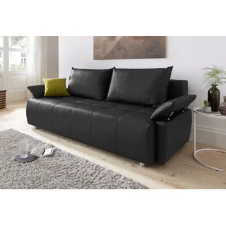 COLLECTION AB Schlafsofa Funtastic, B: 212 cm, Liegefl. 145x187 cm, Armteilverstellung, Schlaffunktion, Bettkasten & Zierkissen, Gästebett mit Federkern braun