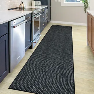 OTTO home Teppich OTTO HOME "Venedig auch als Läufer erhältlich" Gr. 11, schwarz, B:67cm H:4mm L:230cm, Kunstfaser, Teppiche, Teppich, In- und Outdoor geeignet, Sisal-Optik, Wetterfest & UV-beständig