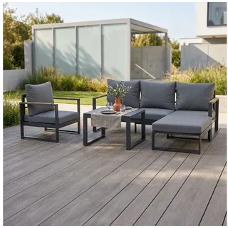 MANDALIKA Garden Gartenlounge-Set Lounge Set Elana 100% wetterfest dank Sunbrella® grün