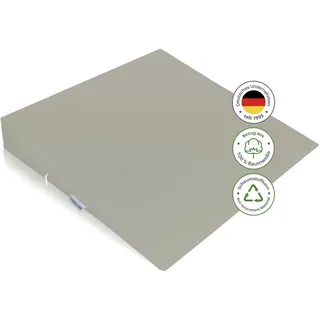 Theraline Sitzkeilkissen orthopädisch für Bürostuhl aus hochwertigem Schaumstoff, ergonomischer Sitzkeil für Auto, Keilkissen Stuhl mit abnehmbarem Bezug, lehmgrau, 100% Baumwolle, waschbar bei 60°C