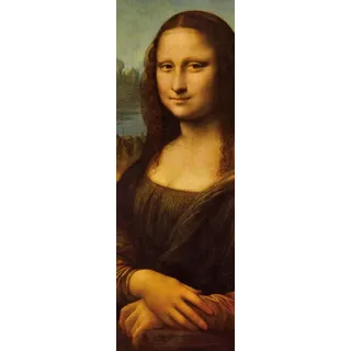 1art1 Leonardo Da Vinci Poster Mona Lisa, 1503–1506 Bilder Leinwand-Bild Auf Keilrahmen | XXL-Wandbild Poster Kunstdruck Als Leinwandbild 150x50 cm