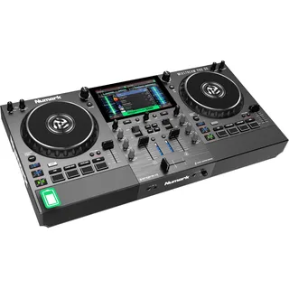 Numark Mixstream Pro Go Tragbarer DJ-Controller mit Akku, Mixer mit Stem-Trennung, Lautsprecher, WLAN-Streaming, Touchscreen, kompatibel mit Serato DJ