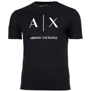 AX ARMANI EXCHANGE Herren T-Shirt - Rundhals, Kurzarm, Logoprint, Baumwolle Dunkelblau XL