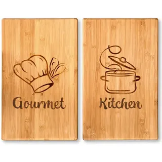 KESPER Schneidebrett-Set Bambus 2-tlg. 50 x 28 x 2,8 cm Braun