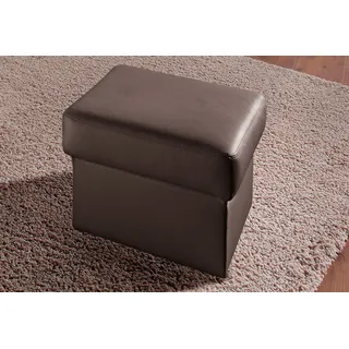 Hocker SIT & MORE "Bellevue", braun (mokka), B:58cm H:45cm T:58cm, Luxus-Microfaser ALTARA NUBUCK (100% Polyester);SOFTLUX-Kunstleder;NaturLEDER (echtes Rindsleder), Hocker, Polsterhocker Lederhocker