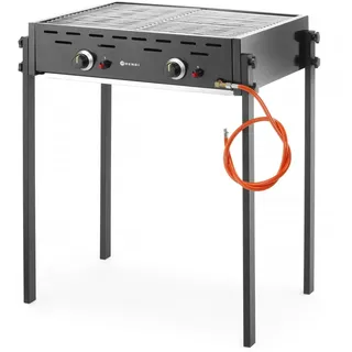 Hendi Gas-Grill Roast-Master Pro aus Edelstahl inkl. Grill Schwarz NEU