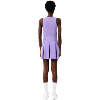 Damen Kleid Lacoste  Open Back Tennis Dress Purple M - Lila - M