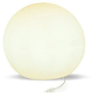 Licht-Erlebnisse Stehlampe TORI, Warmweiß, Weiß Ø 60 cm groß Kabel Stecker inkl. E27 LED 2700 K Kugelleuchte weiß