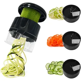 FELIXLEO Gemüsehobel 3-in-1 Gemüsespiralschneider, verstellbar, für Zucchini, Karotten