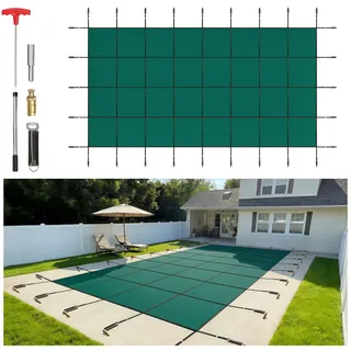 Vevor Rechteckige Poolabdeckung Grün 6,7x12,2 m