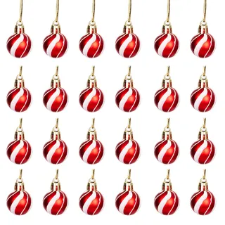 Weihnachtskugeln, bruchsicher, rot, weiß, Bonbonstreifen, Weihnachtsbaumschmuck, Kugel, Ornamente, Bälle, Weihnachtsdekoration, Weihnachtsdekoration, Weihnachtsdekoration, glänzend, matt, glitzernd,