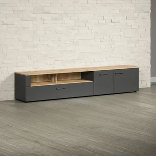 Home Affaire Estepona TV-Kommode 210 cm Grau Holz