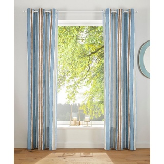 Vorhang Streifen, Guido Maria Kretschmer Home&Living, Ösen (1 St), blickdicht, Nachhaltig blau 110 cm x 225 cm