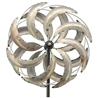 ISB WindRad ArtFerro Windspiel Gartenstecker Gartendeko Metall * Höhe 216 cm Ø51 cm