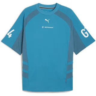 Puma T-Shirt "BMW M Motorsport Lifestyle T-Shirt Herren", Herren, Gr. M, blau (tropical blau), Obermaterial: 100% Baumwolle. Rippe: 29% Polyester, 71% Baumwolle, relaxed fit, Rundhals, Shirts T-Shirt