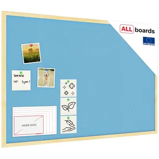 ALLboards Pinnwand 90 x 60 cm Blau/Pastellblau