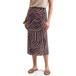 Street One Midi-Rock aus Mesh mit Print Rustic Rouge 36 - 36