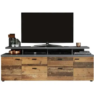 Home Affaire Mood TV-Lowboard 180 cm old wood matera 2 St.
