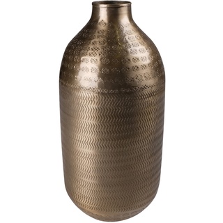 Deko-Vase CARISTAS, Goldgelb - Metall - H 33 cm