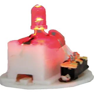Krippenzubehör LED Licht Ø 3,5 cm Kunststoff mit Schalter - Rot/Schwarz/Weiß