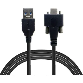 NFHK USB 3.1 Typ-C Dual-Schrauben-Verriegelung an Standard-USB3.0-Datenkabel, 3 m, Panelmontage-Typ