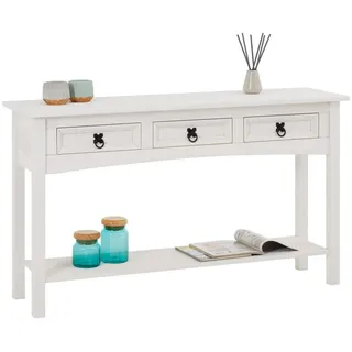 CARO-Möbel Rural Konsolentisch 122x73x32 cm weiß