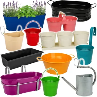 alles-meine.de GmbH Metall Blumentöpfe Modellwahl & Farbwahl Metall - Paletten - Blumenkasten - Ø 38 cm/Pflanzkasten - schwarz - Einsatz - länglich - groß - Paletteneinsatz..
