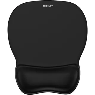 TECKNET Mauspad mit Gelkissen, Ergonomisches Mousepad mit Handauflage, Glatter Handgelenkstütze zur Schmerzlinderung, rutschfeste PU-Basis, Komfort Mauspad für Büro Home und Gaming