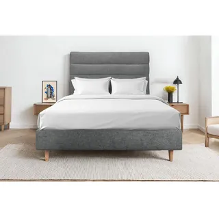 Sommeil de Plomb Kopfteil, Anthrazit, Holz, Kiefer, vollmassiv, Uni, 2-Sitzer, Füllung: Komfortschaum, Rechteckig,Rechteckig, 200x120x10 cm, Schlafzimmer, Betten, Bett-Kopfteile