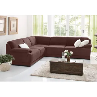 Home Affaire Ecksofa HOME AFFAIRE "Telos mit Boxspring Unterfederung für hohen Komfort, L-Form", braun, B:259cm H:80cm T:289cm, Chenille (100% Polyester);Microfaser-PRIMABELLE (100% Polyester);dicke Luxus-Microfaser in Lederoptik (100% Polyester), Sofas, Ecksofa, mit 