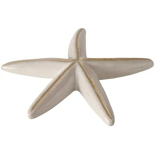 Boltze Deko-Seestern ANIJA, 17 x 17 cm - Weiß - Keramik - Steinzeug