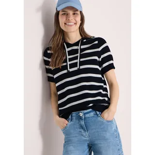 Cecil Strickpullover mit Kapuze Blau S