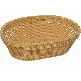 APS Korb, oval "PROFI LINE" - Körbchen, Flechtkorb aus Polypropylen - Abmessungen: 32 x 23 cm/Höhe: 7 cm/Farbe: Schwarz