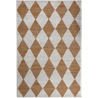 KADIMA DESIGN Rauten Juteteppich 160 x 230 cm Beige