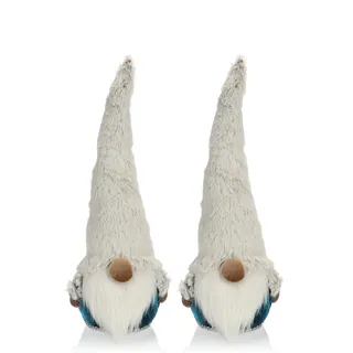 2x Premium Weihnachts-Wichtel für die Weihnachtsdeko, skandinavische Figur, blau