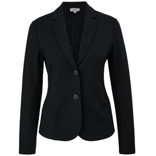 s.Oliver Jerseyblazer - Basic Blazer - kurzes Jacket - Indoor-Blazer Stretch schwarz 38