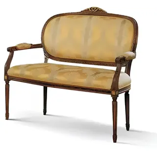 Xlmoebel Sitzbank Klassischer gelber Hocker im Retro-Design für stilvolles Wohnen (1-St., Sitzbank), Hergestellt in Italy gelb